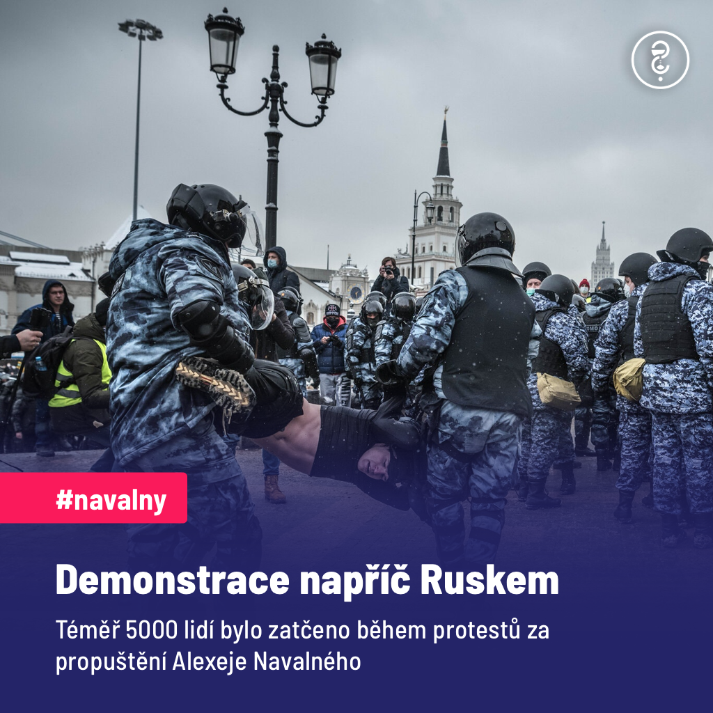 Demonstrace napříč Ruskem, 5000 lidí zatčeno